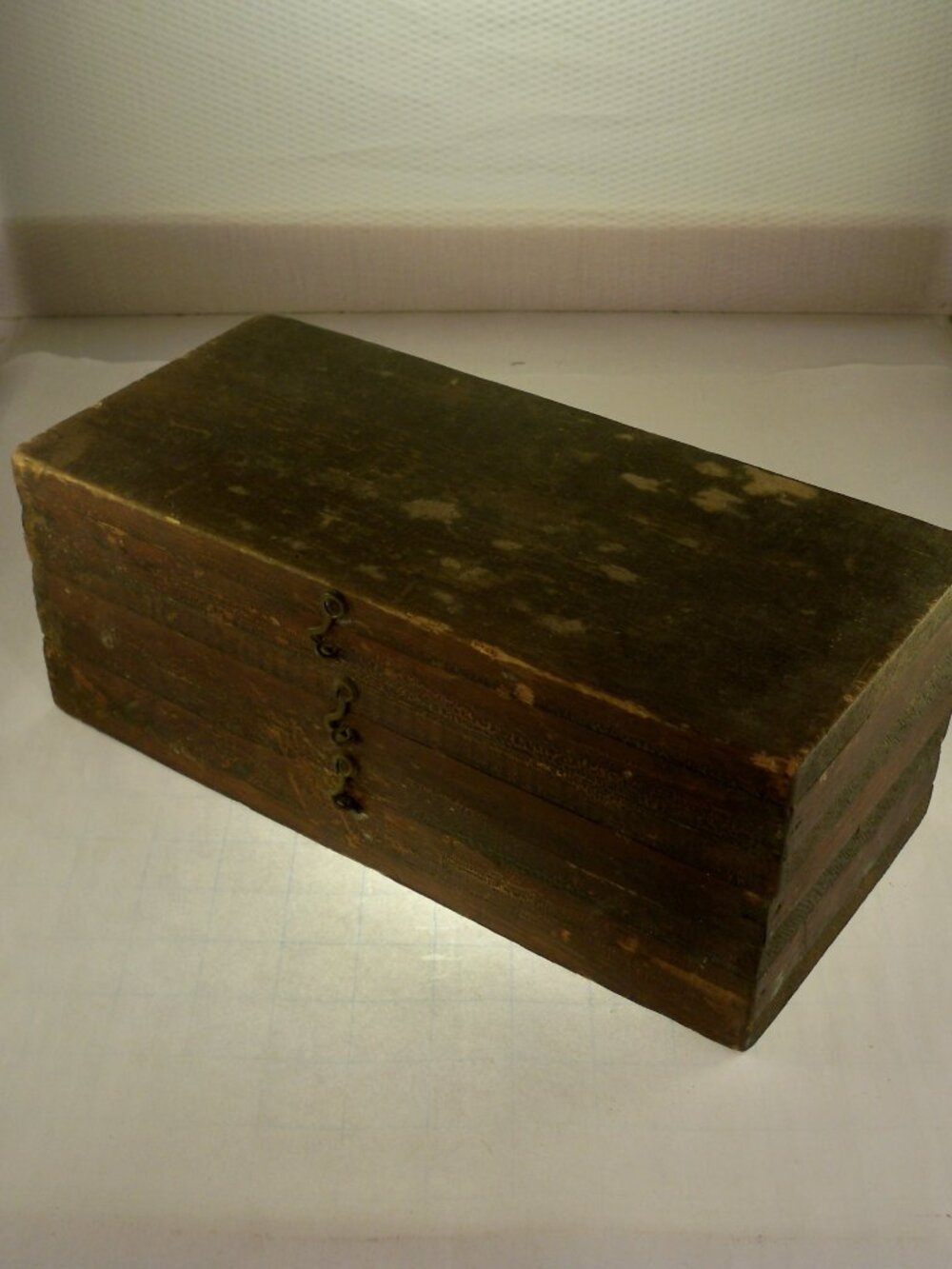 Old Handmake 3 Compartment Toolbox 60s